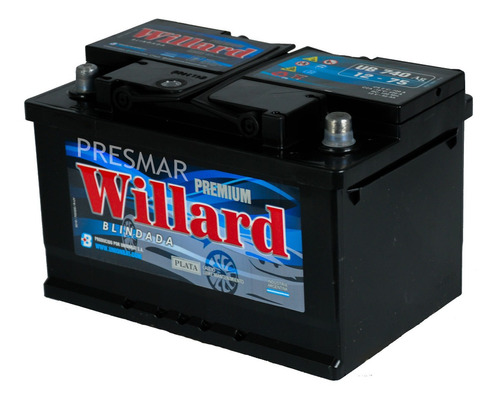 Bateria Auto Willard Ub740i 12x75 12 Volt 75 Amper