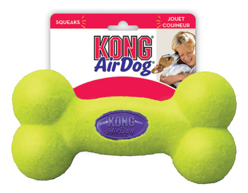 Kong® Airdog Squeaker Bone Con Sonido Para Perros Medium
