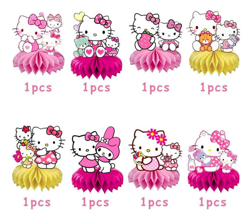 8 Centros De Mesa Para Fiesta Con Tematica De Hello Kitty