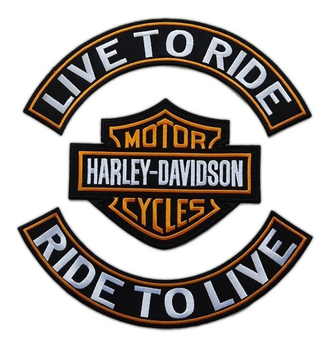 Parches Bordado Live To Ride Ride To Live Motorcycles Harley