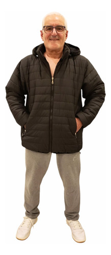Campera De Hombre Inflable Forrada Con Polar Talles Grandes