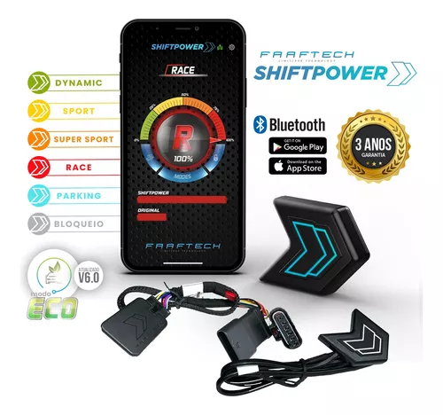 Pedal Shift Power Ft-Sp02+ Modulo Acelerador Chip Plug E Play Bluetooth App