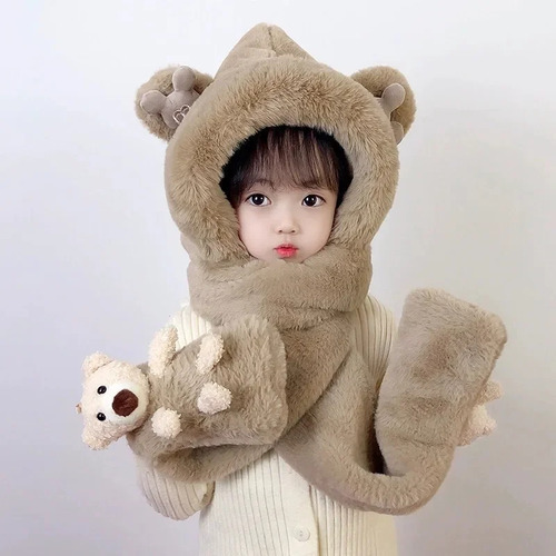 Conjunto De Gorro De Invierno, Bufanda Y Guantes Con Forro P