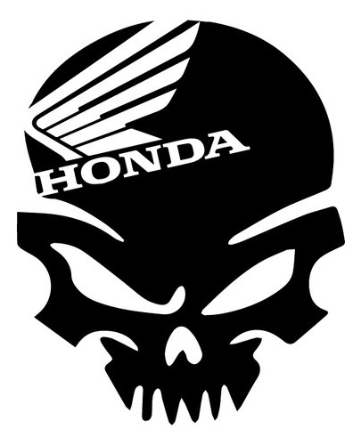 Calco Honda Calavera Motos Autos Vinilo 