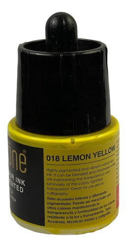 Imagen 2 de 3 de Acuarela Obertone Lemon Yellow 018 Liquida De 45 Ml.