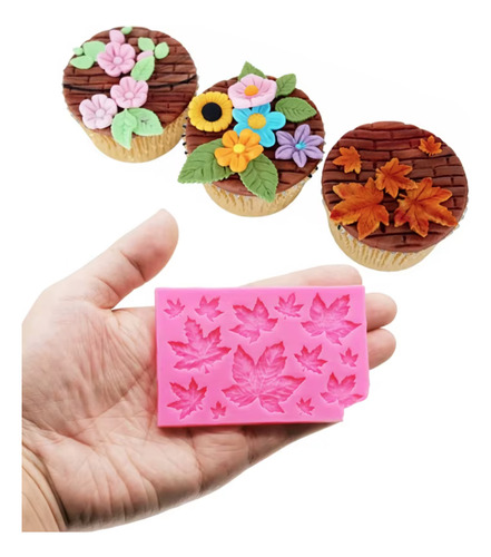 Molde Silicona Forma Hoja De Arce Decoración