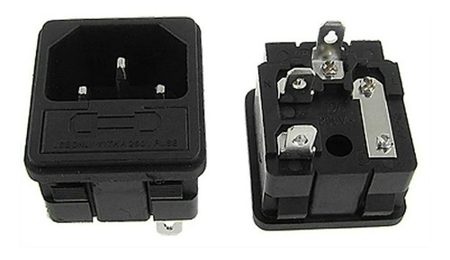 8 X Tomada Encaixe Rápido As08 Inlet Iec320 C14 C/ Port Fus