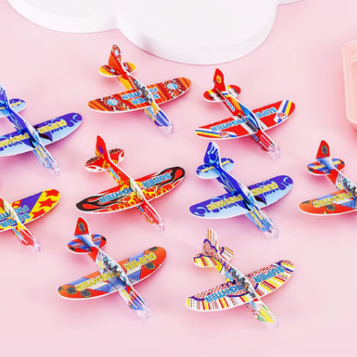 Juguete 24 Pzs Avión Para Armar Fiesta Volador Colores 9 Cm