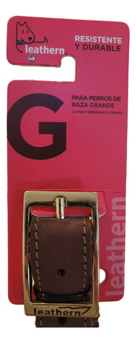 Collar Para Mascota Learhern Raza Grande Morado Rayado Grande