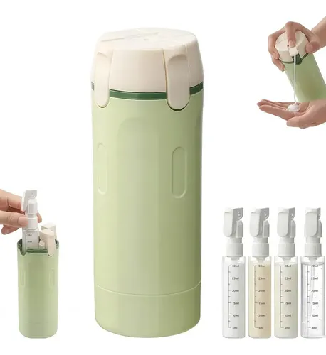 30ml Garrafa Dispensadora De Viagem 4 Em 1 Com Frascos De