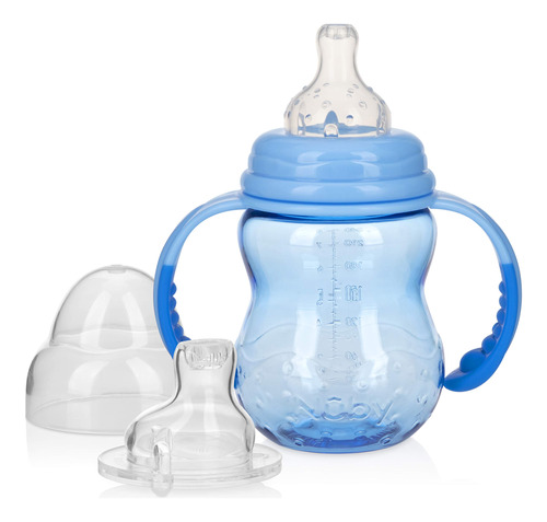 Nuby 3 Stage Tritan Wide Neck Grow With Me Botella A Taza
