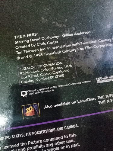 Laserdisc The X-files Expedientes Secretos X Nuevo Sellado