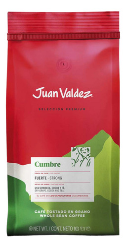 Café Juan Valdez Cumbre Fuerte Tostado Y Molido De 250grs
