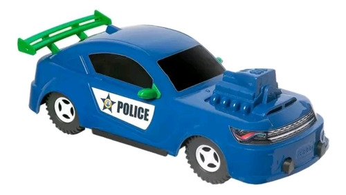 Carrinho Policia Azul Brinquedo Faz De Conta