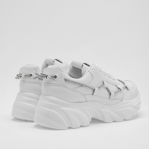 Tenis Mujer Clasben Swarovsky Blanco 124-971