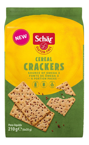 Biscoito Crackers Multigrãos Sem Glúten E Lactose Schar 210g