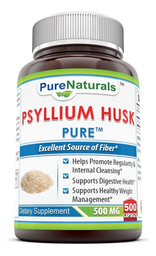 Psyllium 500 Caps Pure Naturals - U - Unidad A $390