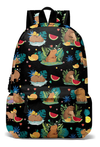 Linda Mochila Capibara Amantes Capibaras, Mochila Portátil Y