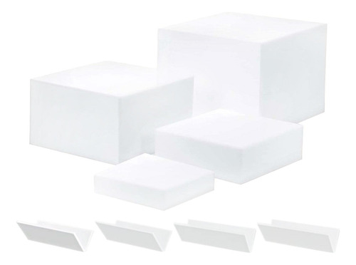 4x Riser De Buffet Acrílico, Riser De Exibição De Cubo,
