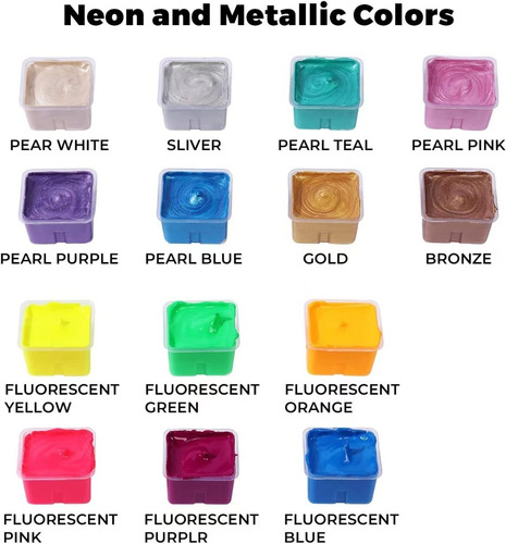 Imagen 3 de 8 de Himi Gouache Set De 56 Colores 30 Ml / Caja Negra