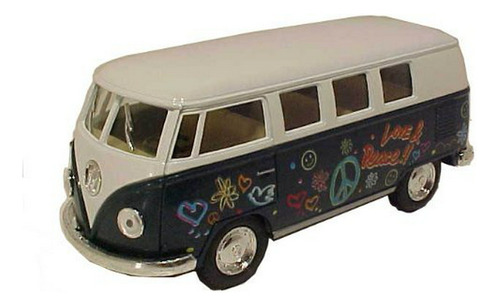 Furgoneta Clásica Volkswagen 1962 1:32 Con Calcomanía (verde