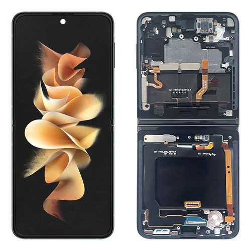 Display Compatível Sm-f711 Para Galaxy Z Flip 3 Preto