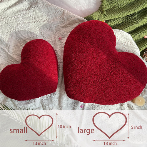 Almohada En Forma De Corazón Easttree Valentine's Wine Red S
