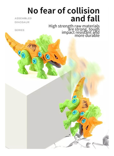 Juguete De Ensamblaje De Dinosaurios Con Taladro Eléctrico