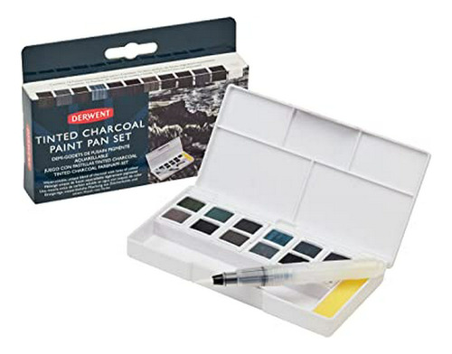 Art Paint - Derwent Tinted Charcoal Paint Pan Set, 12 Pintur