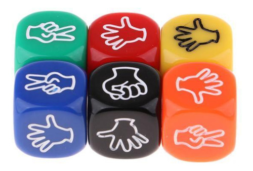 10 Tijeras De De 6 Piezas Dados Dados Multicolores De Seis