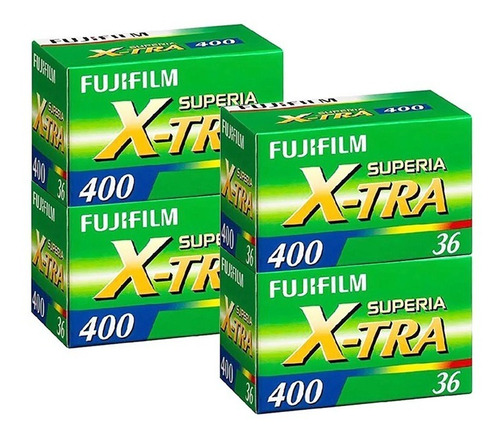 4 Filmes Superia X-tra Iso 400 35mm (36 Poses Cada)