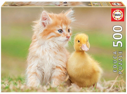 18467 Gato Y Patito Amigos Rompecabezas 500 Piezas Educa