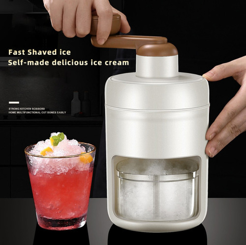 Triturador De Hielo Manual Wt - Ideal Para Bebidas Frescas Blanco