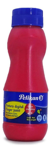 Pintura Digital Preescolar Dedos Pelikan 150ml Elegir Color Rojo Metalico