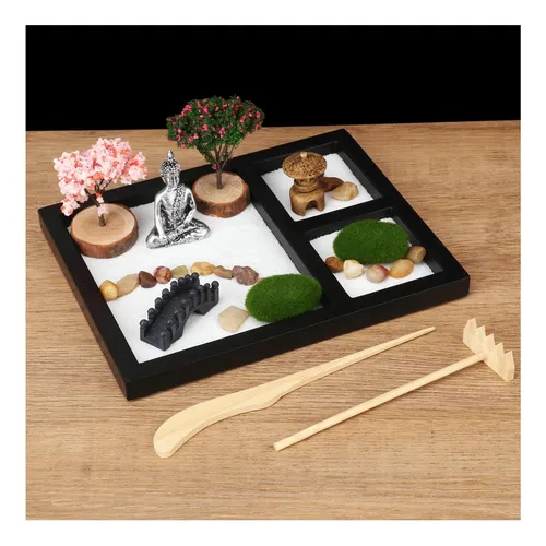 Kit De Jardín Zen Geytetqi, Mini Jardín Zen Para Escritorio