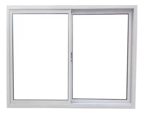 Ventana Aluminio Blanco Vidrio Entero 120x150 Con Vidrios