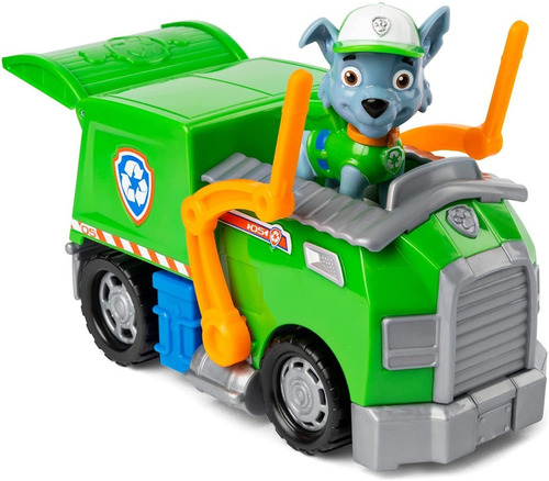 Paw Patrol Patrulla Canina Autito Y Figura Rocky Transformin