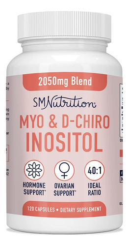 Myo Inositol & D-chiro 2050mg Equilibrio Hormonal Americano Sabor Sin Sabor