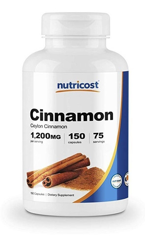 Canela Ceylan Cinammon 150 Capsulas Importada