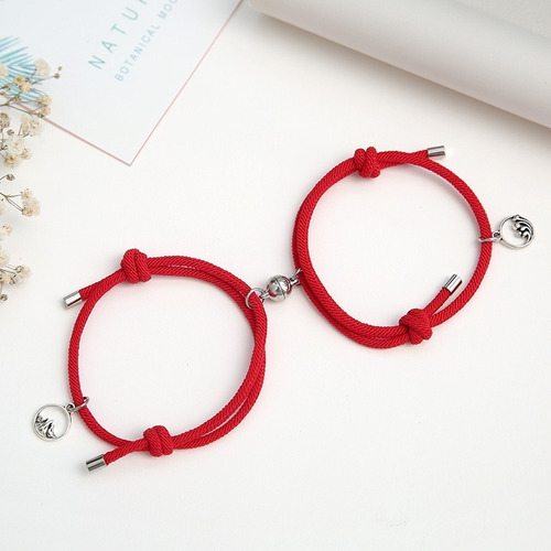 Pulseras Del Amor Pareja Imán Hombre Mujer Magneticas X2