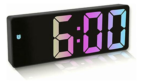 Reloj Despertador Digital, Reloj Despertador Con Números Color Colorful Light
