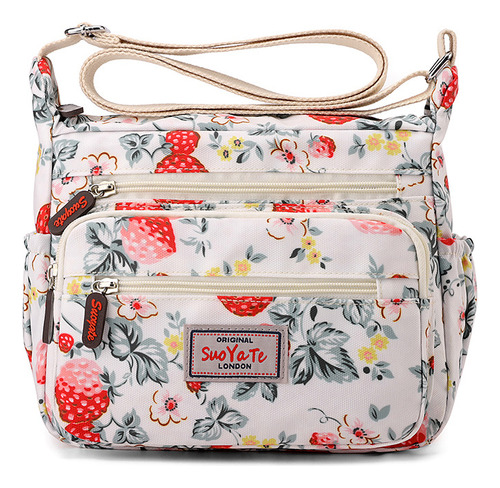 Bolsa Dama Bandolera Cruzada Impermeable Multi Bolsilo Mujer