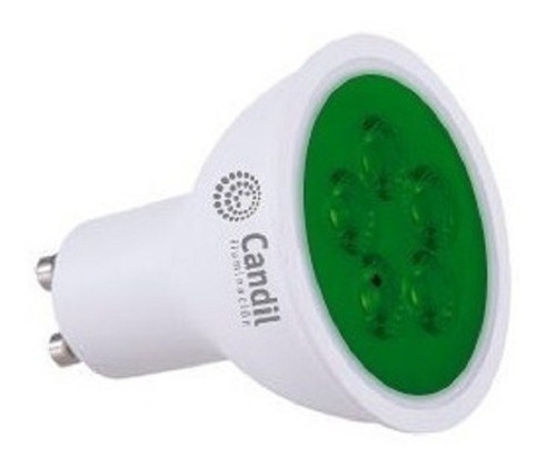 Lampara Dicro Led 4.5w - Gu10 Verde  Amarillo  Azul Candil 