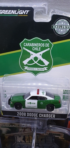 2008 Dodge Charger Carabineros De Chile Greenlight 1/64