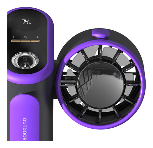 Ventilador De Refrigeración Portátil Con Clip Gris Oscuro