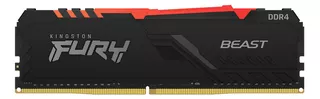 MEMORIA RAM FURY BEAST DDR4 RGB GAMER COLOR NEGRO 8GB 1 KINGSTON KF432C16BBA/8