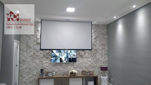Imagem 4 de 30 de Magnífico Sobrado Alto Padrão 4 Dorms, 200 M² Por R$ 875.000 - Vila Alzira - Santo André/sp - So0606