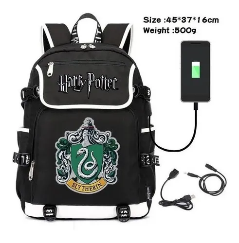 Mochila Escolar Harry Potter Mochila Viaje Con Puerto Carg Color