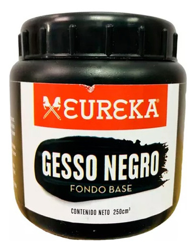Gesso Negro Eureka Base Fondo X 500 Ml Óleo Blanco