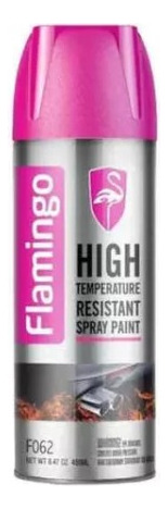 Pintura En Spray Gris Alta Temperatura Flamingo 450ml